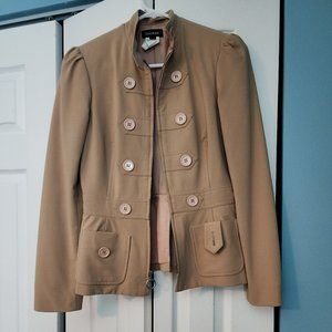 BEBE WOMENS JACKET TAN SIZE 6